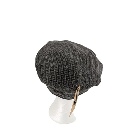 NEW Dockers Gray Herringbone Scally Newsboy Golfer Cap Earflap Ivy Size Small - Picture 11 of 13